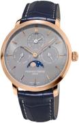 Frederique Constant Miesten kello FC-775G4S4 Slimline Harmaa/Nahka