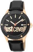 Just Cavalli Miesten kello JC1G080L0025 Musta/Nahka Ø44 mm