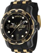 Invicta Miesten kello 42311 NHL Musta/Kullansävytetty teräs Ø48 mm