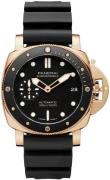 Panerai Miesten kello PAM02164 Submersible Musta/Kumi Ø42 mm