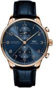 IWC Miesten kello IW371614 Portugieser Sininen/Nahka Ø41 mm