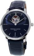 Frederique Constant Miesten kello FC-312N4S6 Slimline Sininen/Nahka