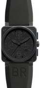 Bell & Ross Miesten kello BR0394-PHANTOM BR 03-94 Musta/Kumi Ø42