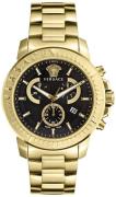 Versace Miesten kello VE2E00921 V Chrono Musta/Kullansävytetty