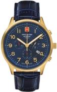 Swiss Alpine Military Miesten kello 7084.9515 Skymaster Sininen/Nahka