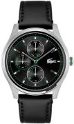 Lacoste Miesten kello 2011209 Musketeer Musta/Nahka Ø44 mm