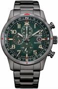 Citizen Miesten kello CA0797-84X Chrono Sport Vihreä/Teräs Ø43 mm