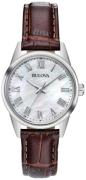 Bulova Naisten kello 96L271 Classic Valkoinen/Nahka Ø32 mm