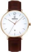 Obaku Miesten kello V181GDVWRN Toft Valkoinen/Nahka Ø41 mm