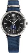 Versace Miesten kello VEBQ01018 V Circle Musta/Nahka Ø42 mm