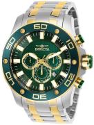 Invicta Miesten kello 26083 Pro Diver Vihreä/Kullansävytetty teräs