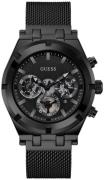 Guess Miesten kello GW0582G3 Continental Musta/Teräs Ø44 mm