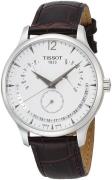 Tissot Miesten kello T063.637.16.037.00 Tradition Valkoinen/Nahka