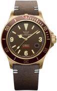 Glycine Miesten kello GL0420 Combat Sub Ruskea/Nahka Ø42 mm