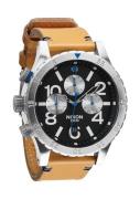 Nixon A3631602-00 The 48-20 Chrono Leather Musta/Nahka Ø48 mm