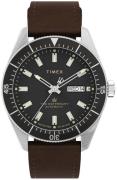 Timex Miesten kello TW2V24800 The Waterbury Harmaa/Nahka Ø40 mm