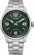 Citizen Miesten kello NJ0160-87X Pilot Vihreä/Teräs Ø42 mm