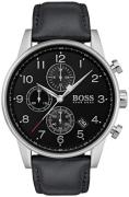 Hugo Boss Miesten kello 1513678 Musta/Nahka Ø44 mm