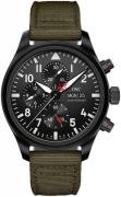 IWC Miesten kello IW389104 Pilots Musta/Nahka Ø44.5 mm