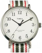 Timex 99999 Miesten kello TW2T98100LG Valkoinen/Tekstiili Ø37 mm