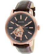 Bulova Mechanical Miesten kello 97A109 Musta/Nahka Ø45 mm