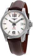 Longines Conquest V.H.P. Miesten kello L3.716.4.76.4 Valkoinen/Nahka