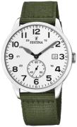 Festina Retro Miesten kello F20347-1 Valkoinen/Tekstiili Ø42 mm