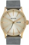 Nixon 99999 Miesten kello A1052982-00 Hopea/Nahka Ø42 mm