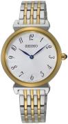 Seiko Classic Naisten kello SFQ800P1 Valkoinen/Kullansävytetty