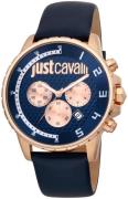 Just Cavalli 99999 Miesten kello JC1G063L0235 Sininen/Nahka Ø44 mm