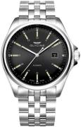 Glycine Combat Miesten kello GL0101 Musta/Teräs Ø43 mm