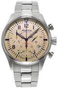 Alpina Startimer Miesten kello AL-371BG4S6B Beige/Teräs Ø42 mm