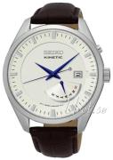 Seiko Kinetic Miesten kello SRN071P1 Samppanja/Nahka Ø43 mm