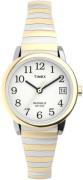 Timex Naisten kello TW2U79100 Easy Reader Valkoinen/Kullansävytetty