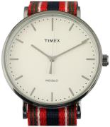 Timex Miesten kello TW2T97800LG Valkoinen/Tekstiili Ø41 mm