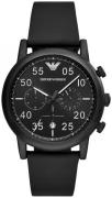 Emporio Armani Miesten kello AR11133 Sportivo Musta/Nahka Ø46 mm