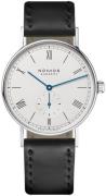 Nomos Glashütte Miesten kello N-234 Ludwig Valkoinen/Nahka Ø37.5 mm