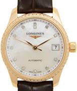 Longines Naisten kello L2.128.9.87.3 Master Valkoinen/Nahka Ø25.5 mm