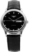 Longines Miesten kello L4.899.4.57.2 Flagship Musta/Nahka Ø38.5 mm