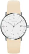 Junghans Naisten kello 47/4252.04 Max Bill Valkoinen/Nahka Ø32.7 mm