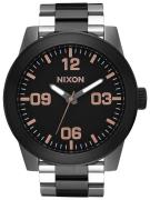 Nixon Miesten kello A3462051-00 The Corporal Musta/Teräs Ø48 mm