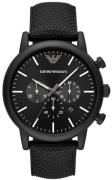 Emporio Armani Miesten kello AR11450 Luigi Chrono Musta/Tekstiili