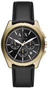 Armani Exchange Miesten kello AX2854 Giacomo Musta/Nahka Ø43 mm