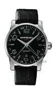 Montblanc Miesten kello 36065 Timewalker GMT Musta/Nahka Ø42 mm