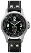 Hamilton Miesten kello H76515733 Khaki Aviation Musta/Nahka Ø44 mm