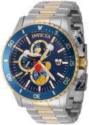 Invicta Miesten kello 39521 Disney Sininen/Kullansävytetty teräs