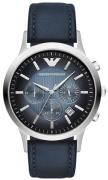 Emporio Armani Miesten kello AR2473 Renato Sininen/Nahka Ø43 mm