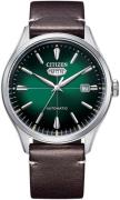 Citizen Miesten kello NH8390-03X Mechanical Vihreä/Nahka Ø40 mm