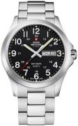 Swiss Military Miesten kello SMP36040.25 Chrono Musta/Teräs Ø42 mm