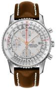 Breitling Miesten kello A13324121G1X1 Navitimer 01 Hopea/Nahka Ø41 mm